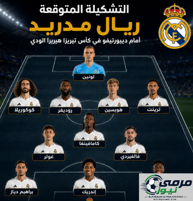 تشكيلة ريال مدريد المرتقبة في مواجهة ديبورتيفو لاكورونيا